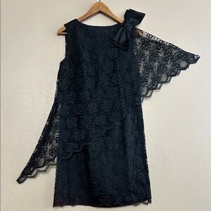 Vintage 60’s ILGWU Workers Union Made Prairie Cocktail- Wedding Lace Dress Sz 12